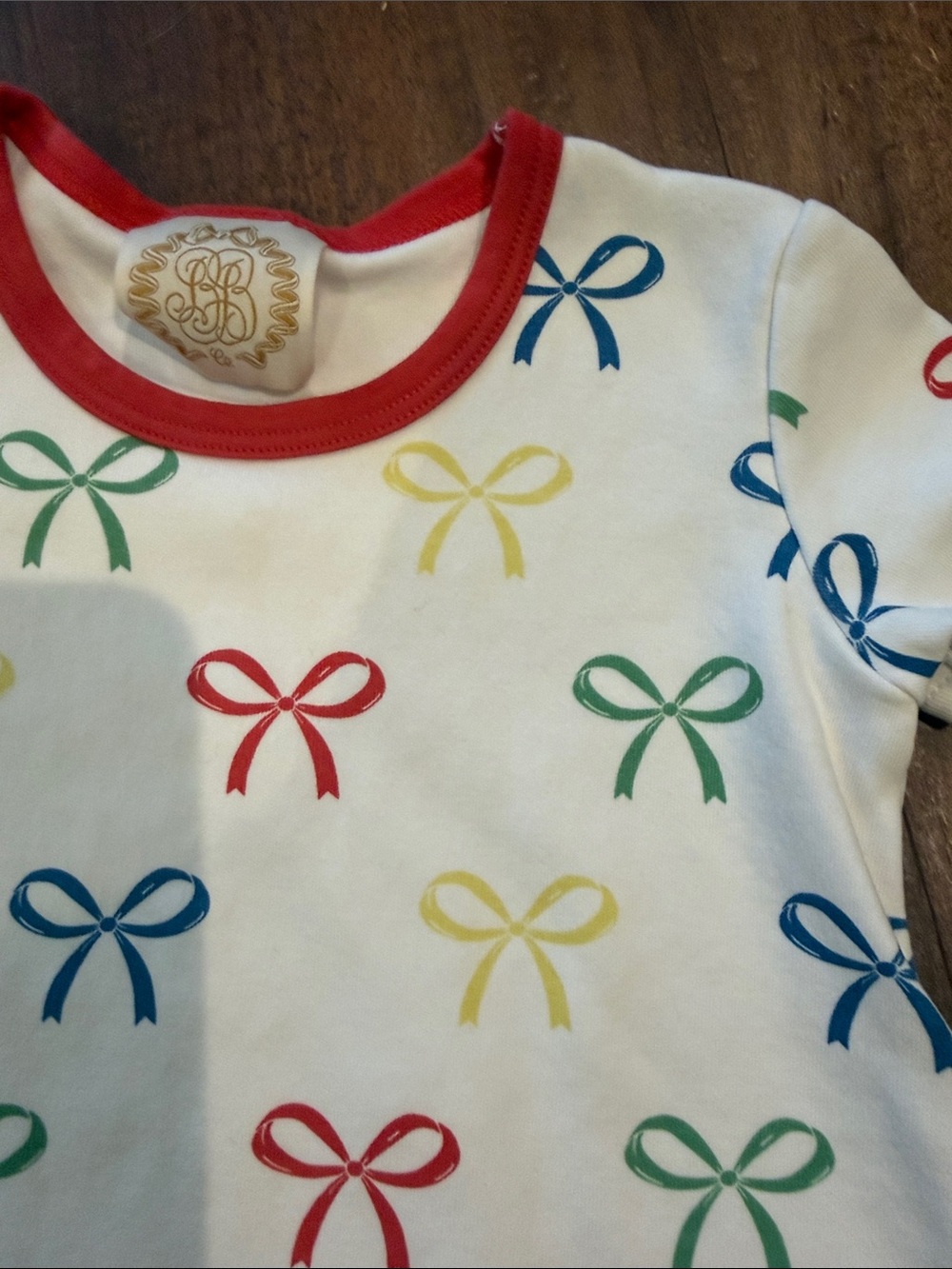 The Beaufort Bonnet Company Kids White Short-Sleeve Dress with Multi-Color Bows - Picture 3 of 4